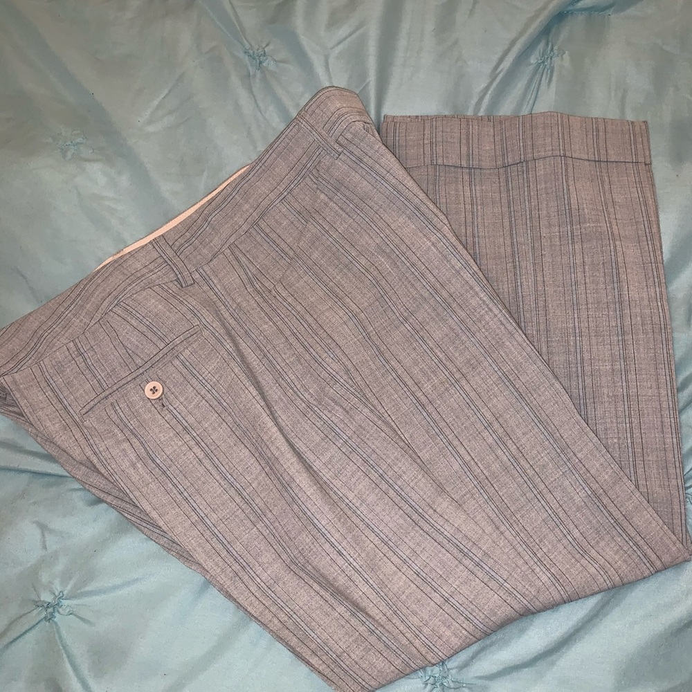 EXPRESS CLEANED STRIPED LINED DRESS PANTS